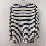 AERIE WOMEN'S TOP white navy stripe XS