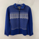 EDDIE BAUER WOMEN'S CARDIGAN blue white M