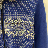 EDDIE BAUER WOMEN'S CARDIGAN blue white M