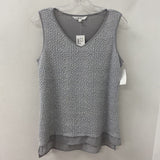 CLEO WOMEN'S TANK/CAMI grey silver scrunch M