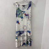 michael tyler WOMEN'S DRESS white multi colour print XS