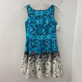 LAURA WOMEN'S DRESS black turquoise 12