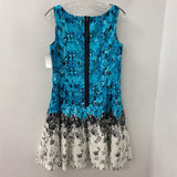 LAURA WOMEN'S DRESS black turquoise 12