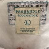 PANHANDLE WOMEN'S BLOUSE/SHIRT white patterned L