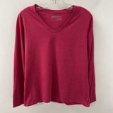 EDDIE BAUER WOMEN'S T-SHIRT pink heather L