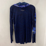DESIGUAL WOMEN'S TOP navy with multi colour print XL