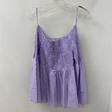 L'AGENCE WOMEN'S BLOUSE/SHIRT purple white M