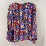 CHUFY WOMEN'S BLOUSE/SHIRT blue pink cream M