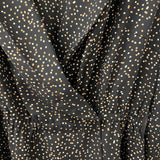just WOMEN'S BLOUSE/SHIRT black white bge dots M