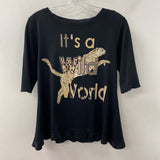 MARC CAIN WOMEN'S T-SHIRT black beige 8/3