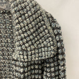 SANDWICH WOMEN'S CARDIGAN grey white teal L