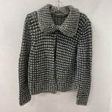 SANDWICH WOMEN'S CARDIGAN grey white teal L