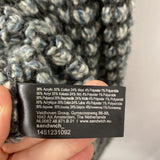 SANDWICH WOMEN'S CARDIGAN grey white teal L