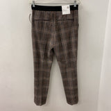 H&M WOMEN'S PANTS brown orange plaid 8
