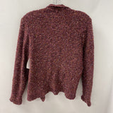 PARKHURST WOMEN'S CARDIGAN flecked dark pink boucle M