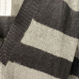 Club Monaco WOMEN'S SWEATER grey black stripe S