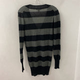 Club Monaco WOMEN'S SWEATER grey black stripe S