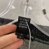 Club Monaco WOMEN'S SWEATER grey black stripe S