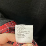 PAPILLON WOMEN'S TOP black with red plaid XL