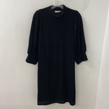 kaffe WOMEN'S DRESS black flocked stripes L