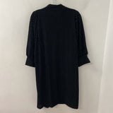 kaffe WOMEN'S DRESS black flocked stripes L