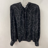 REITMANS WOMEN'S BLOUSE/SHIRT black white geo L