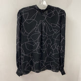 REITMANS WOMEN'S BLOUSE/SHIRT black white geo L