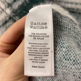 TAHARI WOMEN'S SWEATER white green check M