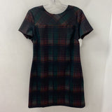 CALVIN KLEIN WOMEN'S DRESS green black red plaid 10