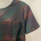 CALVIN KLEIN WOMEN'S DRESS green black red plaid 10