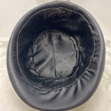 WOMEN'S HAT mink brown and black satin S