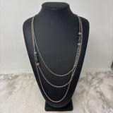 WOMEN'S NECKLACE metal, emerald
