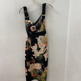 TED BAKER WOMEN'S DRESS black multi floral 8/3