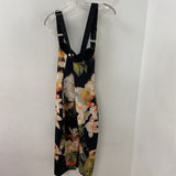 TED BAKER WOMEN'S DRESS black multi floral 8/3