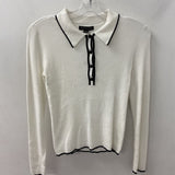 SAKS FIFTH AVE WOMEN'S SWEATER white black XS