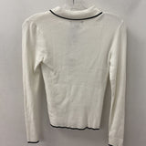 SAKS FIFTH AVE WOMEN'S SWEATER white black XS