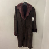 ELIE TAHARI WOMEN'S COAT brown burgundy M