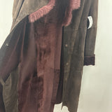 ELIE TAHARI WOMEN'S COAT brown burgundy M