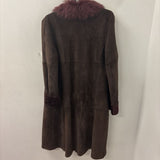 ELIE TAHARI WOMEN'S COAT brown burgundy M