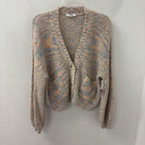 BB DAKOTA WOMEN'S CARDIGAN pastel withe flecks S