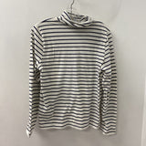 J CREW WOMEN'S TOP white navy stripe L