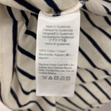 J CREW WOMEN'S TOP white navy stripe L
