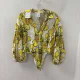 SARA ROKA WOMEN'S BLOUSE/SHIRT white yellow green M/42