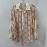 WOMEN'S BLOUSE/SHIRT white pink green M
