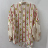 WOMEN'S BLOUSE/SHIRT white pink green M