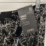 JONES new york WOMEN'S PANTS black white floral