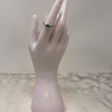 925 WOMEN'S RING silver green 8