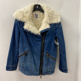 OPEN LADY STUDIOS WOMEN'S COAT blue white S/M