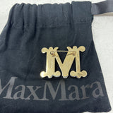 MAX MARA WOMEN'S BROOCH gold clear