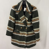 VERO MODA WOMEN'S COAT green tan white stripe M